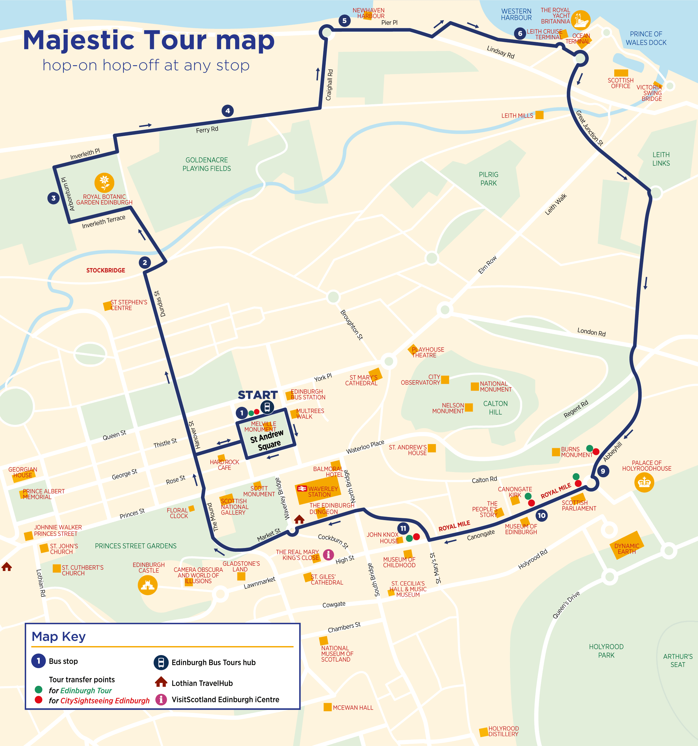 Majestic Tour Map