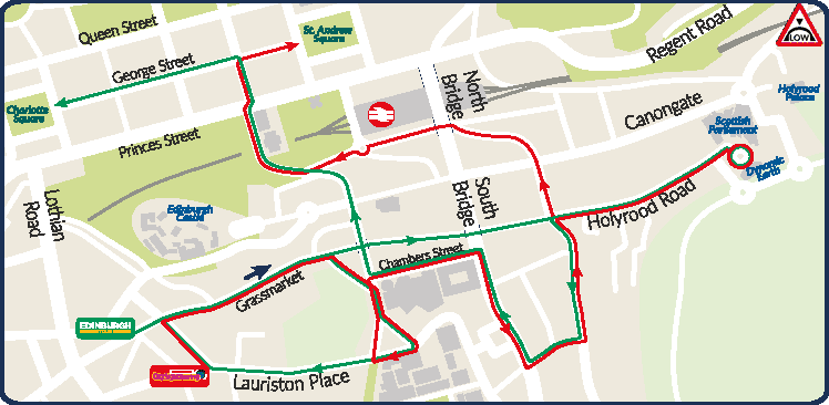Map of diversion route.