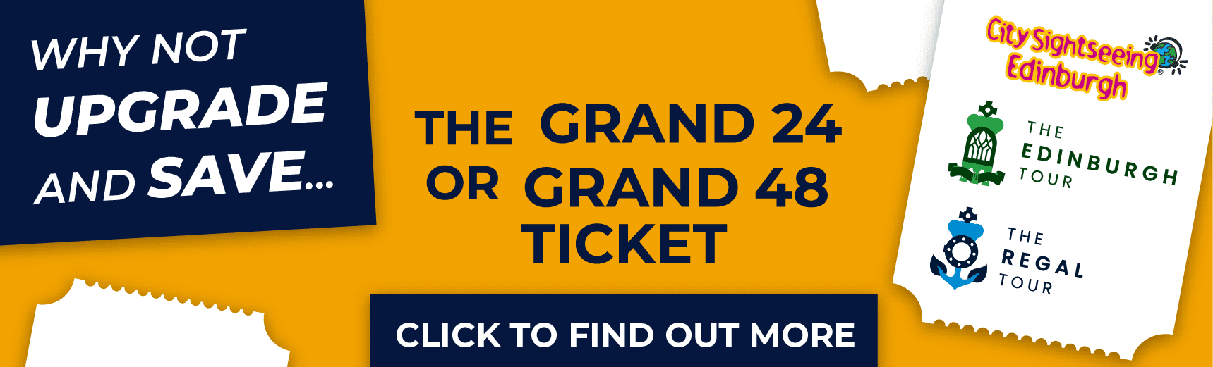 Why not upgrade and save with the Grand 24 or Grand 48 Ticket. Click to find out more.