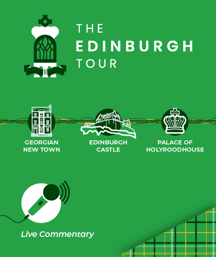 Try The Edinburgh Tour with Live Commentary. Visits Georgian New Town, Edinburgh Castle & Palace of Holyroodhouse. Click to find out more.