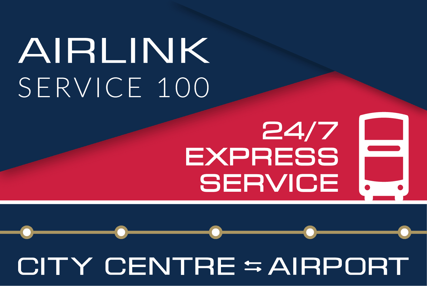 Airlink Service 100 - 24/7 Express Service - City Centre to Airport