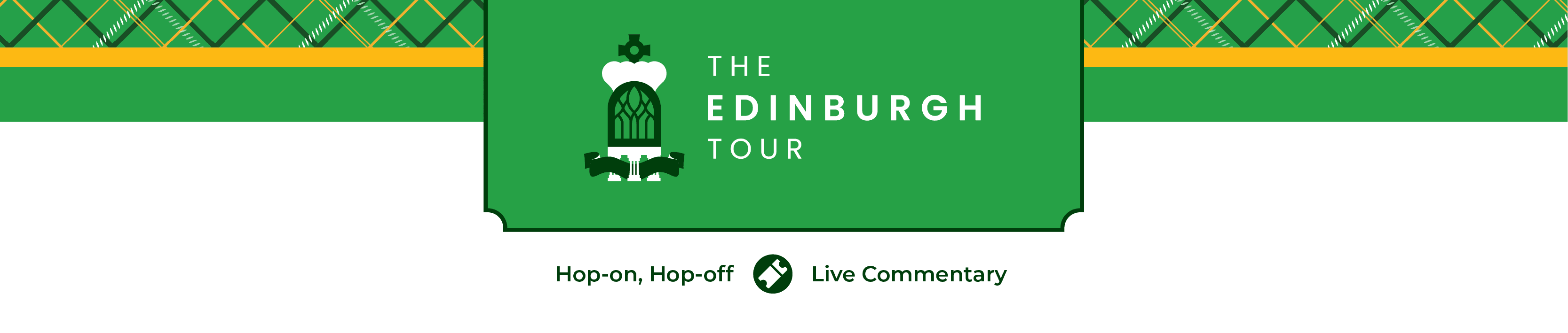 The Edinburgh Tour. Hop-on, hop-off. Live guided Commentary in English.